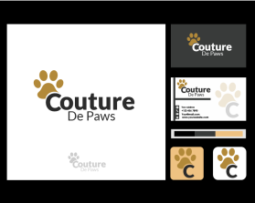 Logo Design entry 2842114 submitted by logoGamerz to the Logo Design for Couture De Paws run by radiantbeauty
