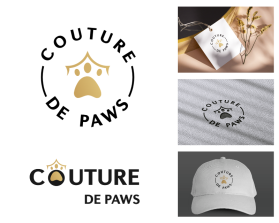 Logo Design Entry 2849463 submitted by Cosmic_Designs to the contest for Couture De Paws run by radiantbeauty