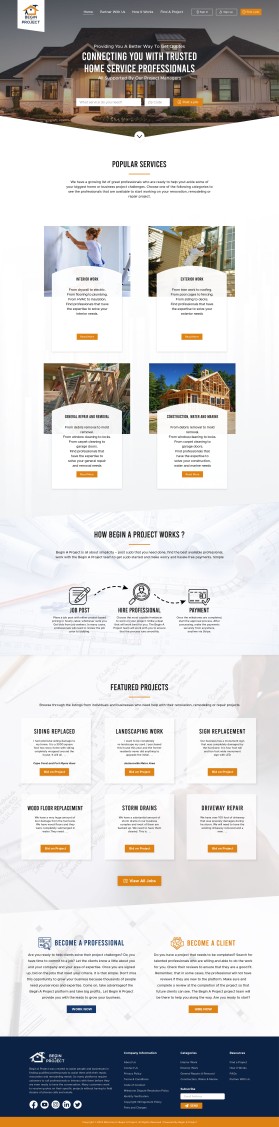 Web Design entry 2899601 submitted by andi94ashar to the Web Design for Begin a Project run by danieljperrone