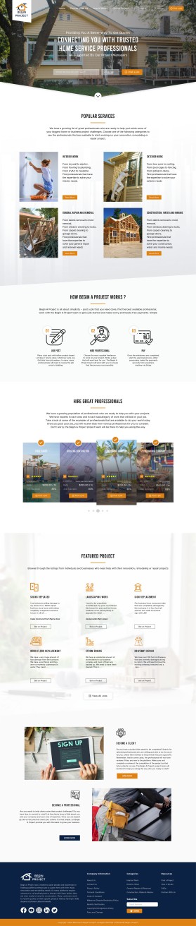 Web Design entry 2896310 submitted by andi94ashar to the Web Design for Begin a Project run by danieljperrone