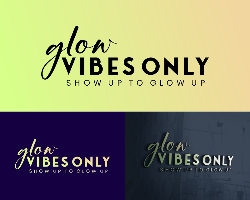 Logo Design entry 2858165 submitted by stuckattwo to the Logo Design for Glow Vibes Only run by glowbae