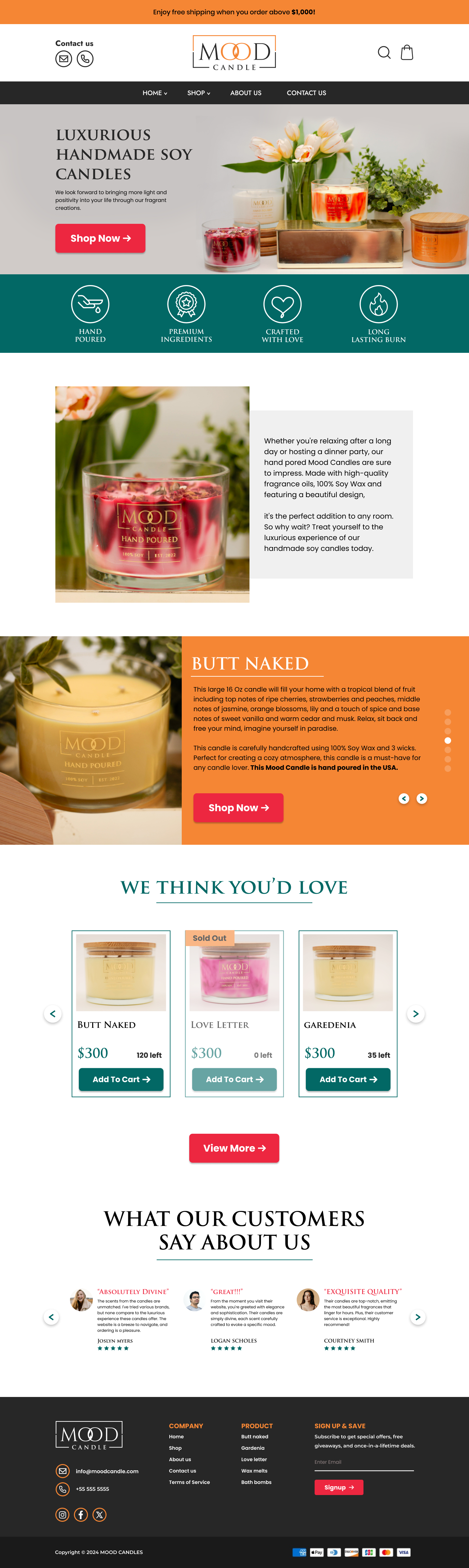 Web Design entry 3241694 submitted by SplashBucket to the Web Design for Mood Candle run by cannibal8151!