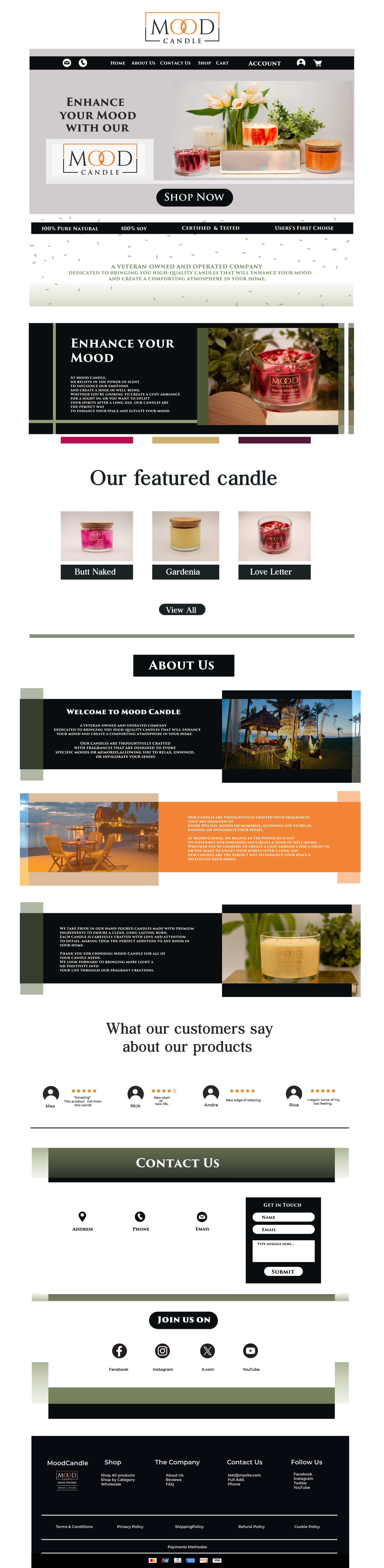 Web Design entry 3241694 submitted by sfl to the Web Design for Mood Candle run by cannibal8151!