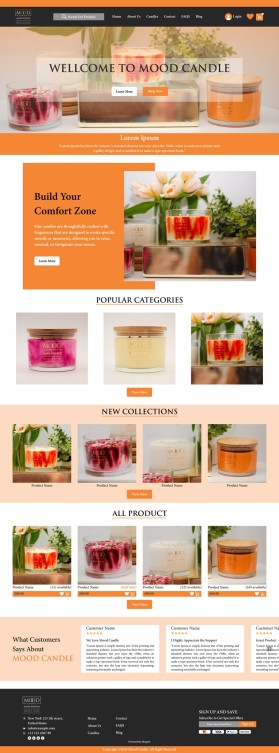 Web Design Entry 3345100 submitted by Kalakay Art to the contest for Mood Candle run by cannibal8151!