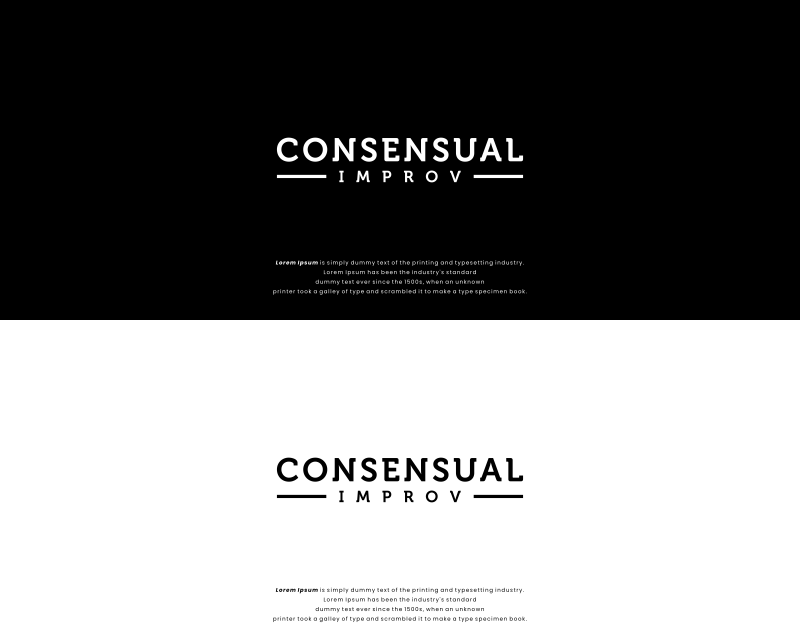 Logo Design entry 2863603 submitted by manaf to the Logo Design for Consensual Improv run by ryanhoney