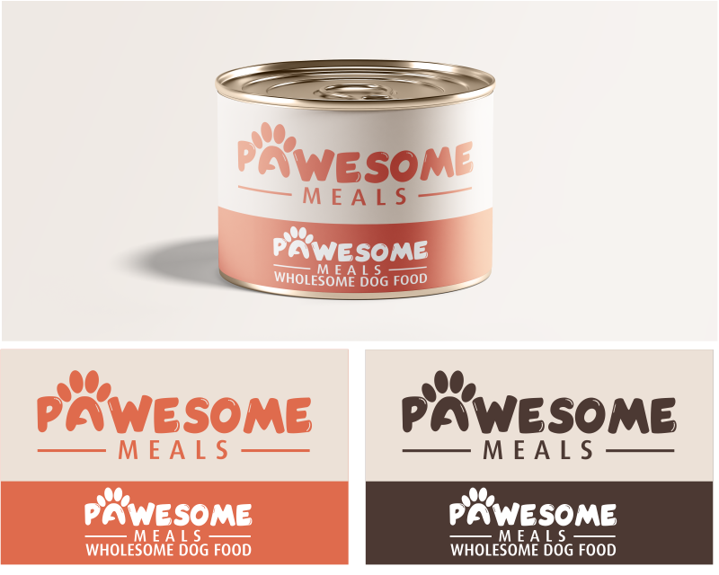 Logo Design entry 2865645 submitted by Erlando to the Logo Design for Pawesome Meals run by Captainmarvel