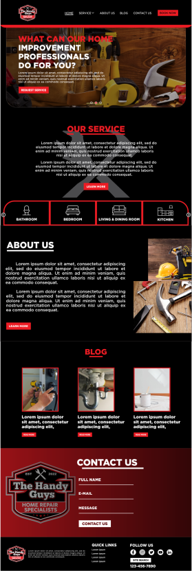 Web Design entry 2870760 submitted by Aquamarine to the Web Design for HireThe HandyGuys.com run by Mnrland