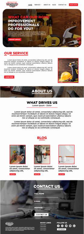 Web Design entry 2869966 submitted by Aquamarine to the Web Design for HireThe HandyGuys.com run by Mnrland