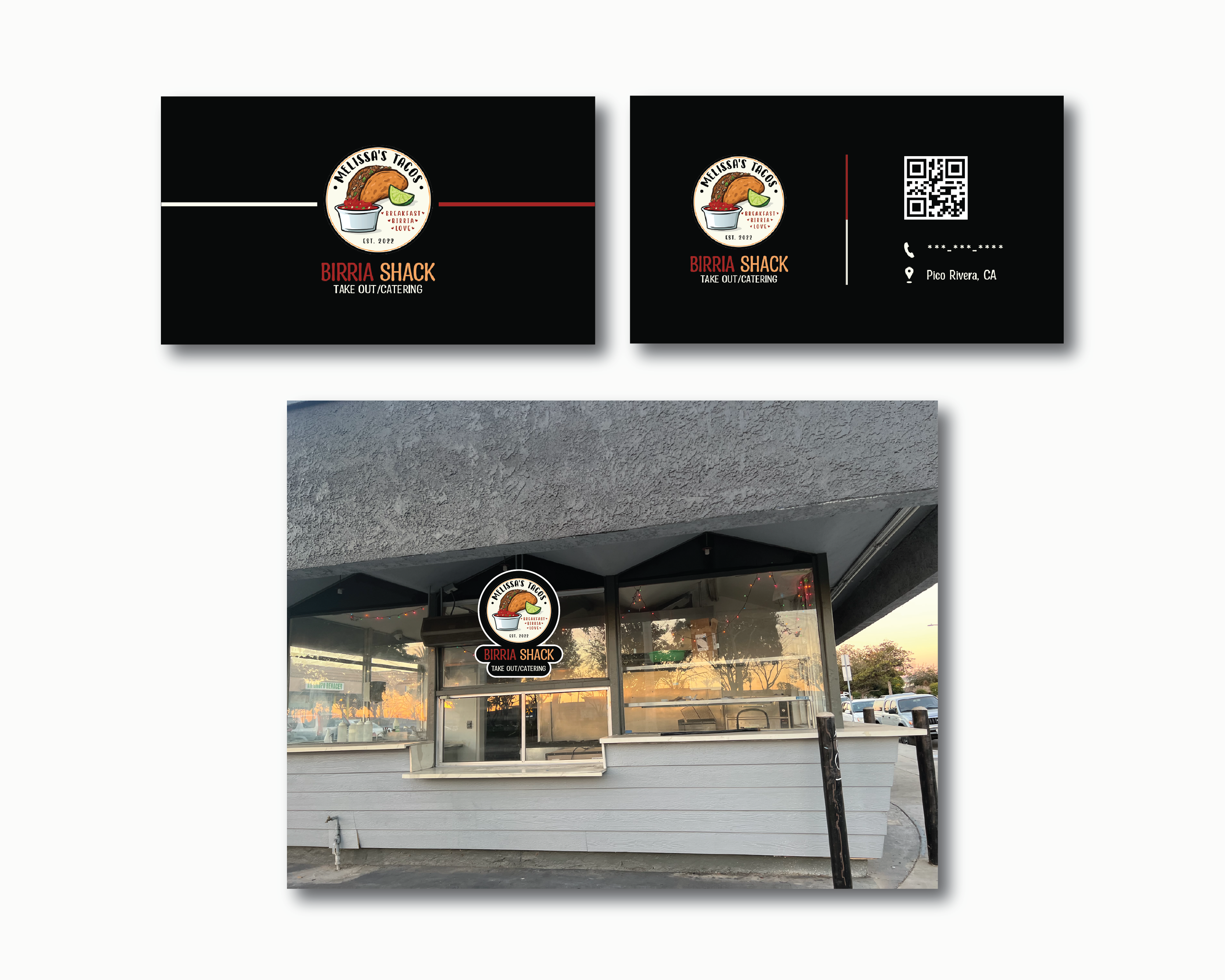 Business Card & Stationery Design entry 2871505 submitted by Jheebsyn  to the Business Card & Stationery Design for MELISSA'S TACOS Birria Shack run by doglover