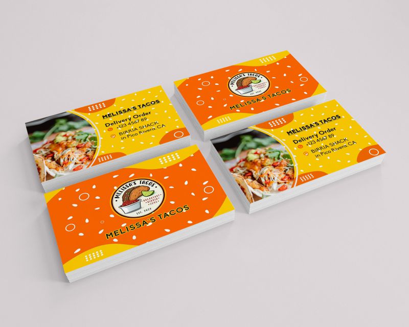 Business Card & Stationery Design entry 2871505 submitted by abidinneo to the Business Card & Stationery Design for MELISSA'S TACOS Birria Shack run by doglover
