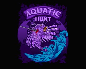 T-Shirt Design Entry 2874560 submitted by Thushan_S to the contest for Aquatic Hunt run by sfvernaglia