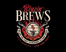 Logo Design entry 2954261 submitted by Nikho_Zholeh97 to the Logo Design for Blazin’ Brews run by 79tjwilliams