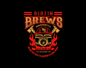 Logo Design entry 2954322 submitted by Nikho_Zholeh97 to the Logo Design for Blazin’ Brews run by 79tjwilliams