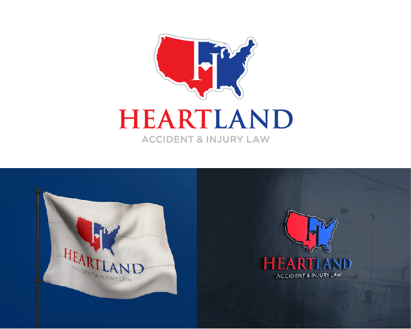 Logo Design entry 2892921 submitted by Ucil Usil to the Logo Design for Heartland Accident & Injury Law run by KAJLegal
