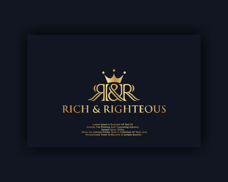 Logo Design entry 2918798 submitted by win art to the Logo Design for Rich & Righteous run by KDeFontes