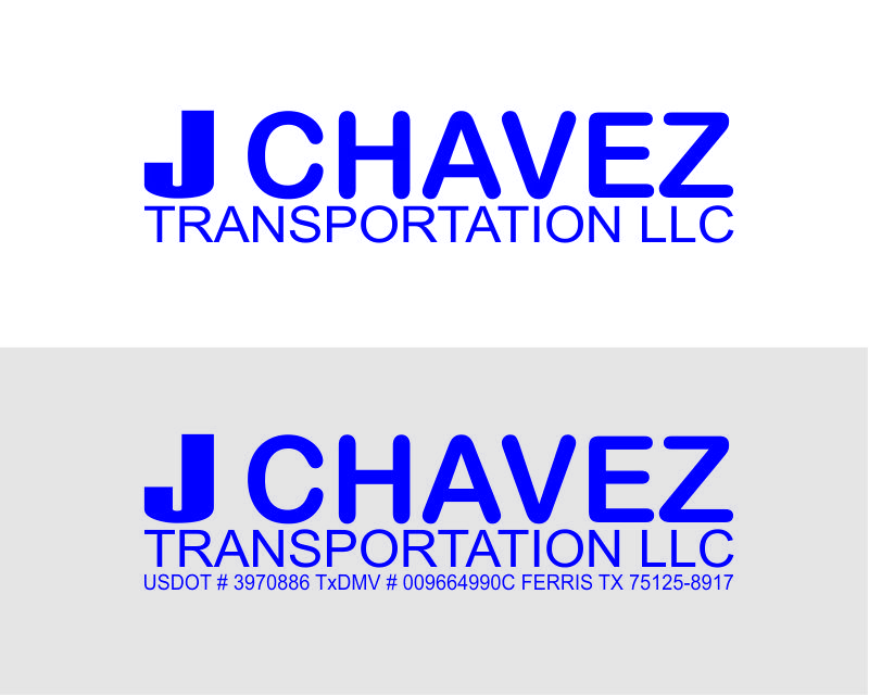 Logo Design entry 2898980 submitted by farikh to the Logo Design for J CHAVEZ TRANSPORTATION LLC USDOT # 3970886 TxDMV # 009664990C FERRIS TX 75125-8917 run by Jchavez1995
