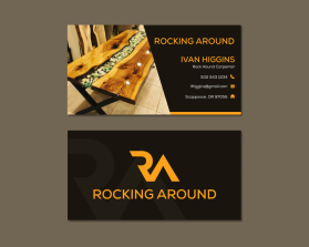 Business Card & Stationery Design entry 2925530 submitted by Armchtrm to the Business Card & Stationery Design for Rocking Around run by ajburrell0215
