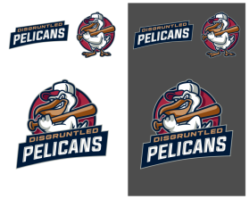Mascot Design Entry 3047881 submitted by Digiti Minimi to the contest for Disgruntled Pelicans run by OasisAviation