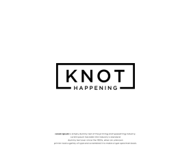 Logo Design entry 2935408 submitted by ecriesdiyantoe to the Logo Design for Knot Happening run by mrobins26