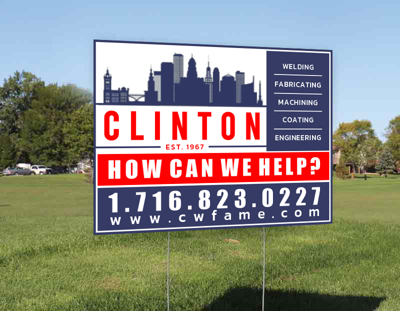 Graphic Design entry 2943098 submitted by jkmukti to the Graphic Design for Yard sign design- Clinton www.cwfame.com run by danieljhutchinson