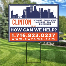 Graphic Design entry 2943465 submitted by Unik Media to the Graphic Design for Yard sign design- Clinton www.cwfame.com run by danieljhutchinson