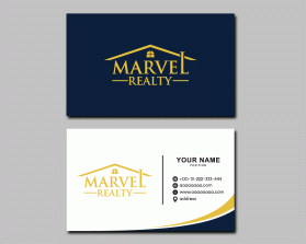 Business Card & Stationery Design entry 2940588 submitted by Farrukh to the Business Card & Stationery Design for Marvel Realty run by mariannevn