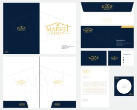 Business Card & Stationery Design Entry 2940471 submitted by burhan715 to the contest for Marvel Realty run by mariannevn