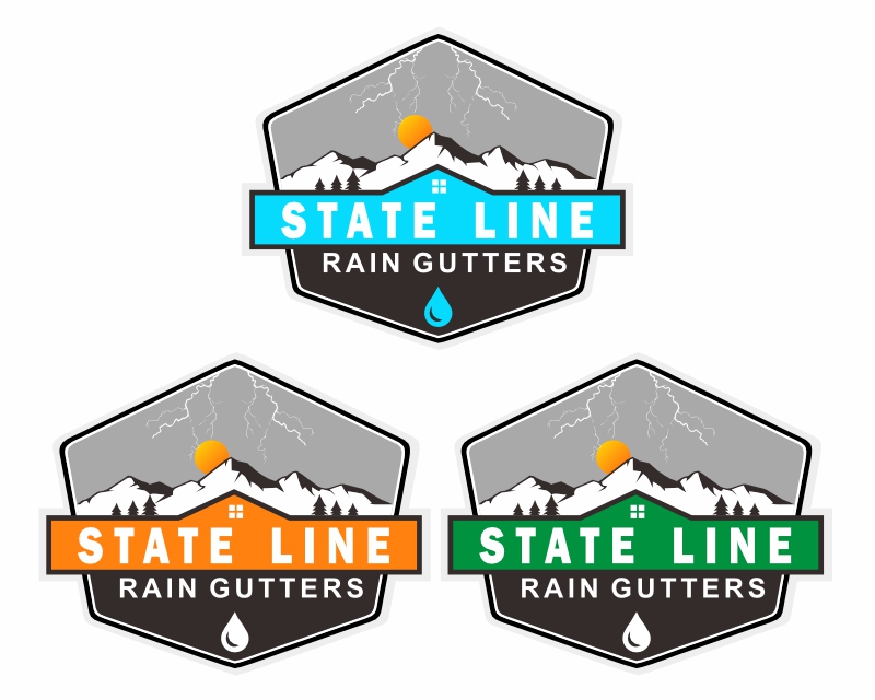 Logo Design entry 2943989 submitted by Moevad to the Logo Design for State Line Rain Gutters run by benstevenson