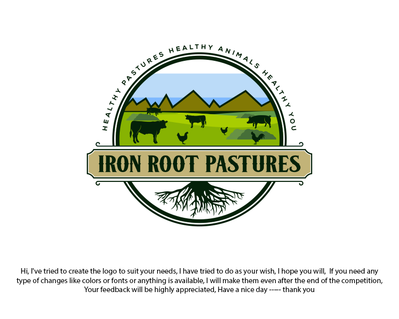 Logo Design entry 2966256 submitted by ENVIRON to the Logo Design for ironrootpastures.com run by ironrootpastures