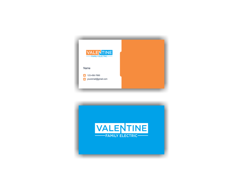 Business Card & Stationery Design entry 2976078 submitted by Trajandesigns to the Business Card & Stationery Design for Valentine Family Electric run by AV20