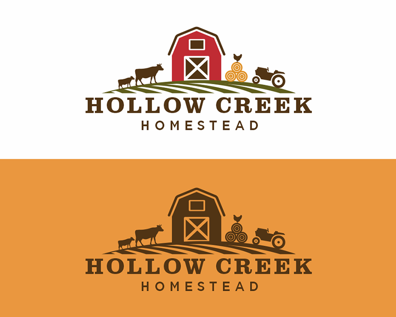 Logo Design entry 2971121 submitted by McRiver to the Logo Design for Hollow Creek Homestead run by ryan@wholesomehousewife.com