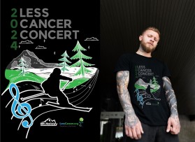 T-Shirt Design Entry 2985270 submitted by Arasyahit to the contest for Less Cancer/Mt. Holiday Benefit Concert run by sarah@sarahsconsulting
