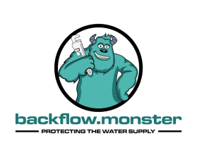 Logo Design entry 2978248 submitted by exvy to the Logo Design for backflow.monster run by BackflowInspector.com