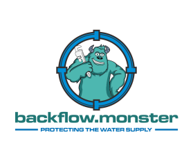 Logo Design entry 2978251 submitted by exvy to the Logo Design for backflow.monster run by BackflowInspector.com