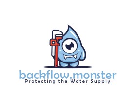 Logo Design entry 2978922 submitted by exvy to the Logo Design for backflow.monster run by BackflowInspector.com
