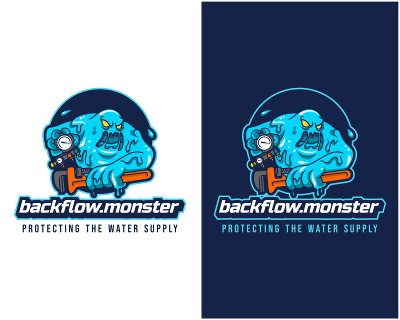 Logo Design entry 2980978 submitted by Digiti Minimi to the Logo Design for backflow.monster run by BackflowInspector.com