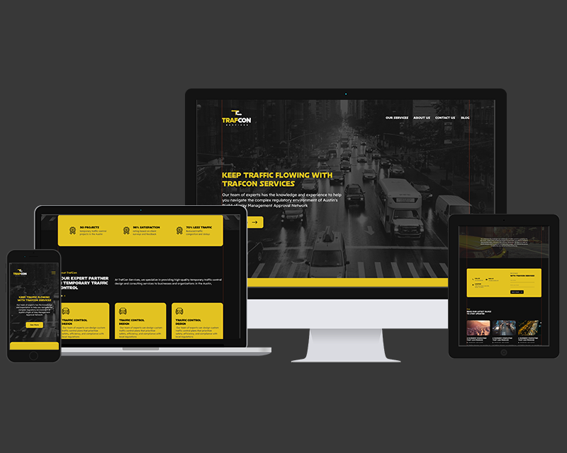 Web Design entry 2986765 submitted by JohnDoe13 to the Web Design for TrafCon Services run by Crunchieb1