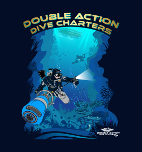 T-Shirt Design Entry 3116710 submitted by davitiart to the contest for Double Action Dive Charters run by dri$1170