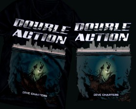 T-Shirt Design entry 2997201 submitted by Cappanegra to the T-Shirt Design for Double Action Dive Charters run by dri$1170