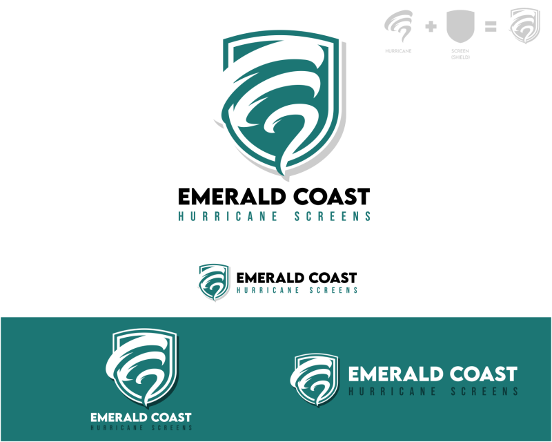 Logo Design entry 3029114 submitted by Digiti Minimi to the Logo Design for Emerald Coast Hurricane Screens run by mkurtz73