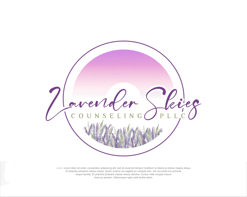 Logo Design entry 3059934 submitted by khaira to the Logo Design for Lavender Skies Counseling, PLLC run by jtarves