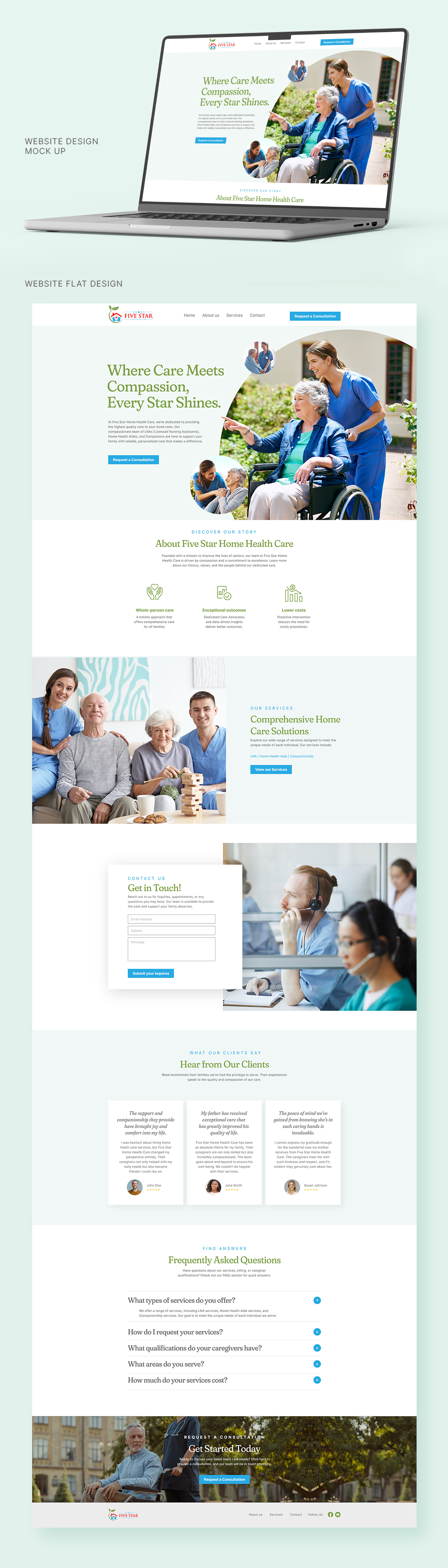 Web Design entry 3102015 submitted by designwithnan to the Web Design for need the design for home health care run by Nikki8767