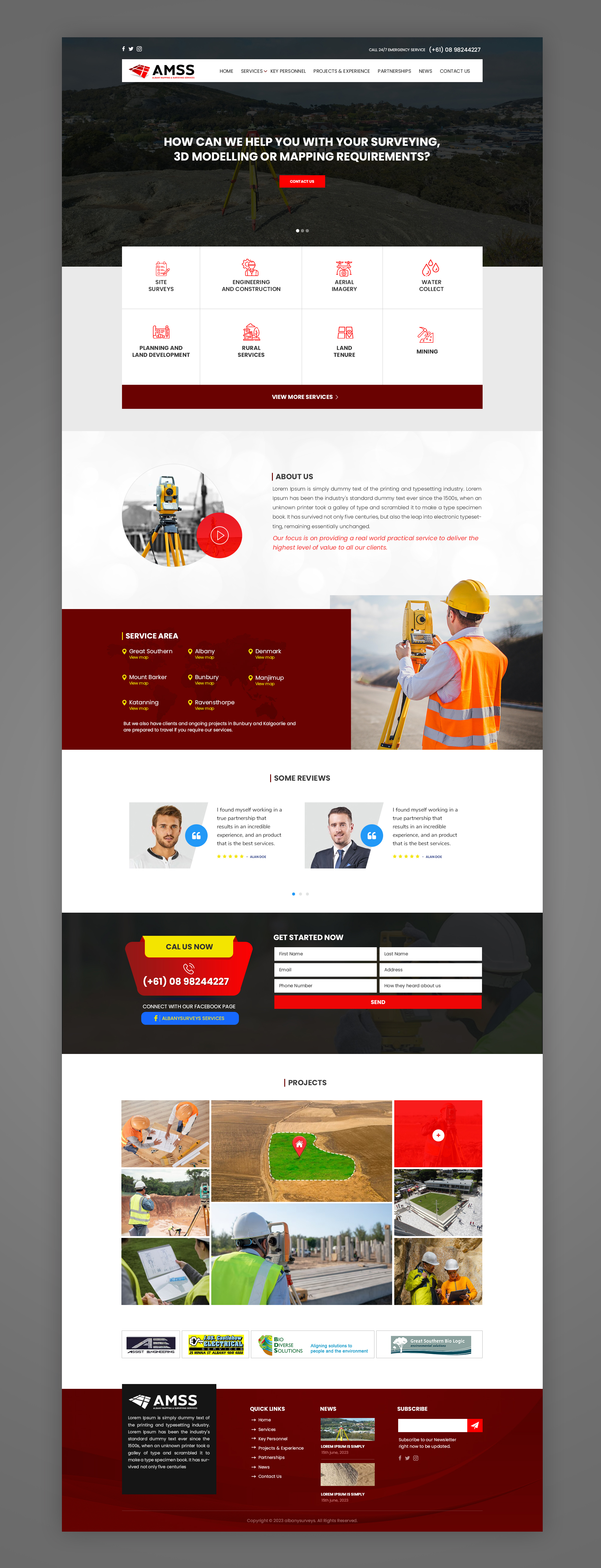 Web Design entry 3122993 submitted by pdwork to the Web Design for AMSS , Albany Mapping and Surveying Services run by timmaw12