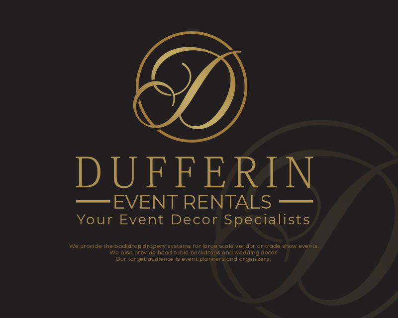 Logo Design entry 3119669 submitted by twdesignstudio to the Logo Design for Dufferin Event Rentals run by J_mcneely