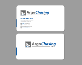 Business Card & Stationery Design Entry 3252424 submitted by hary creative to the contest for Argo Chasing llc. run by dm