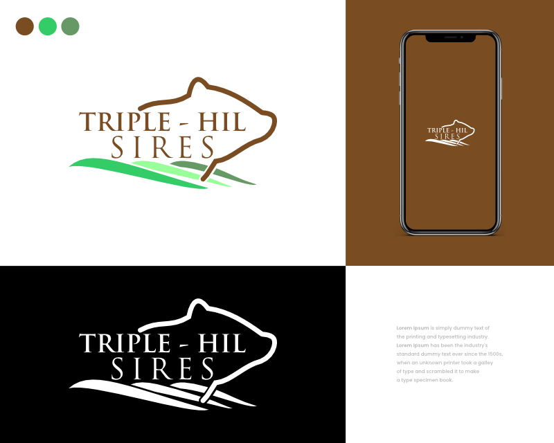 Logo Design entry 3147802 submitted by taffetawhite to the Logo Design for Triple-Hil Sires run by triplehil