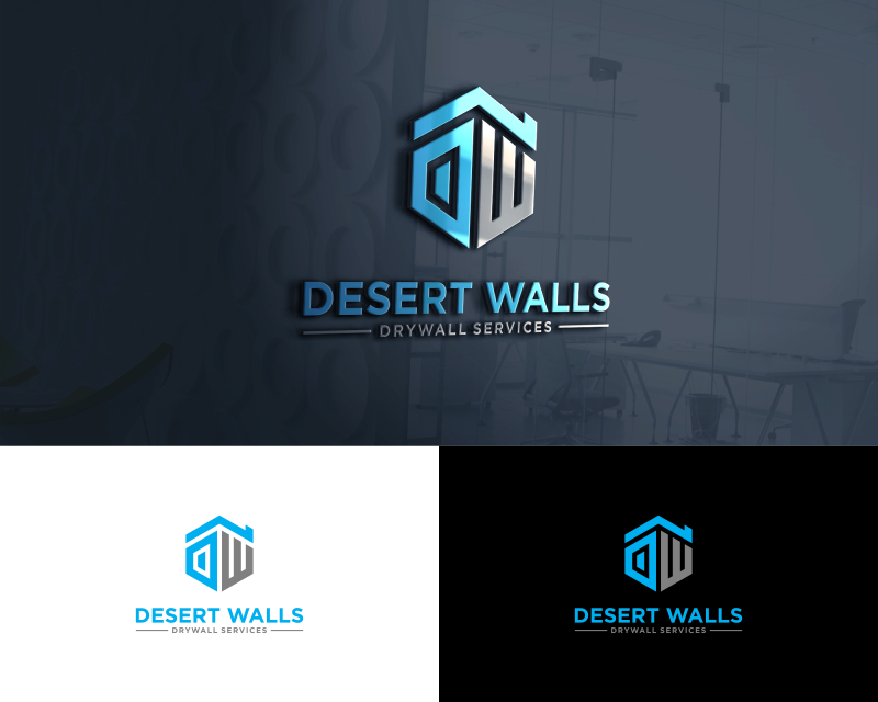 Logo Design entry 3158085 submitted by Superkin to the Logo Design for Desert Walls Drywall Services run by Desertwalls