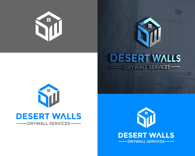 Logo Design entry 3158776 submitted by ikhti_art to the Logo Design for Desert Walls Drywall Services run by Desertwalls