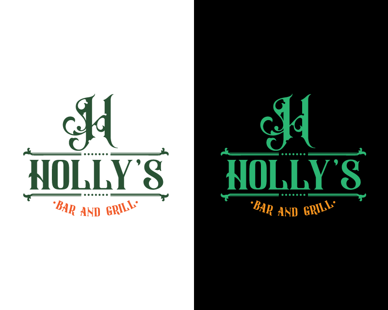 Logo Design entry 3162509 submitted by JFsaing to the Logo Design for H HOLLY’S BAR AND GRILL run by catcookie1