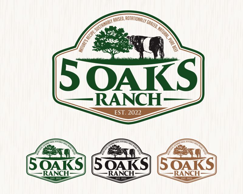 Logo Design entry 3167761 submitted by TERION to the Logo Design for 5 Oaks Ranch run by swarr